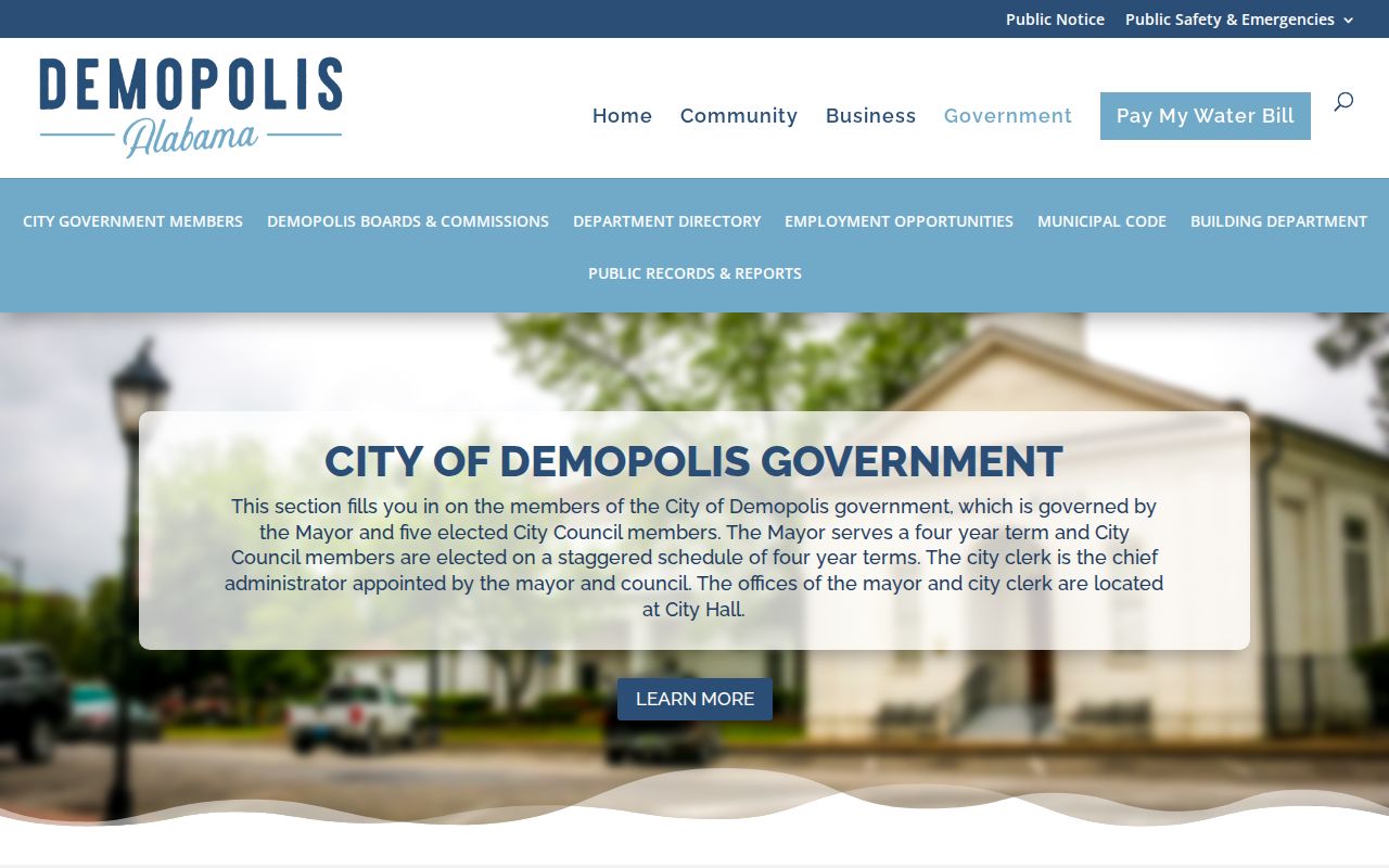 Demopolis government police and court directory