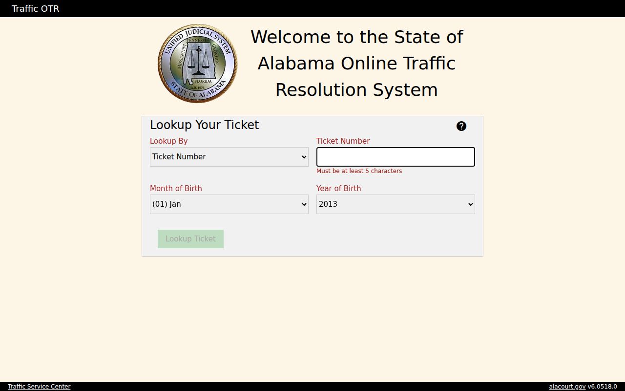 RESOLVE interface for Marengo County traffic warrant cases