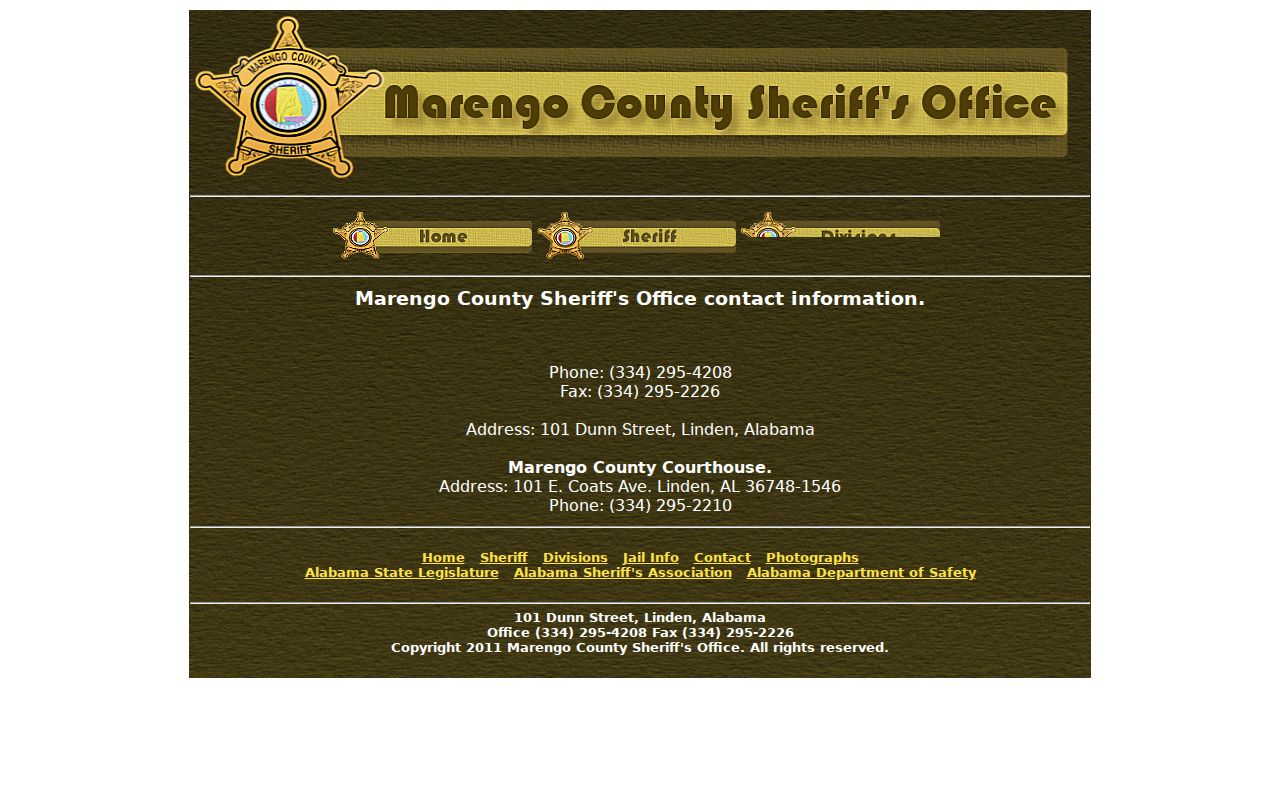 Sheriff contact source for Marengo County most wanted information